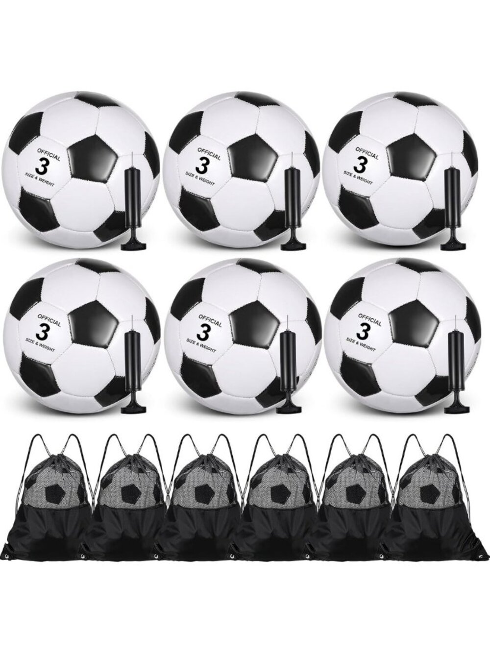 Ceenna 6 Pcs Christian Charity Donation Supplies Soccer Ball